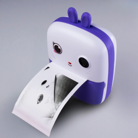 Mini spausdintuvas vaikams su fotoaparatu Print Camera violetinis (purple)